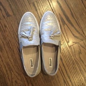 2 pairs Dune tassel loafer sneakers black /silver